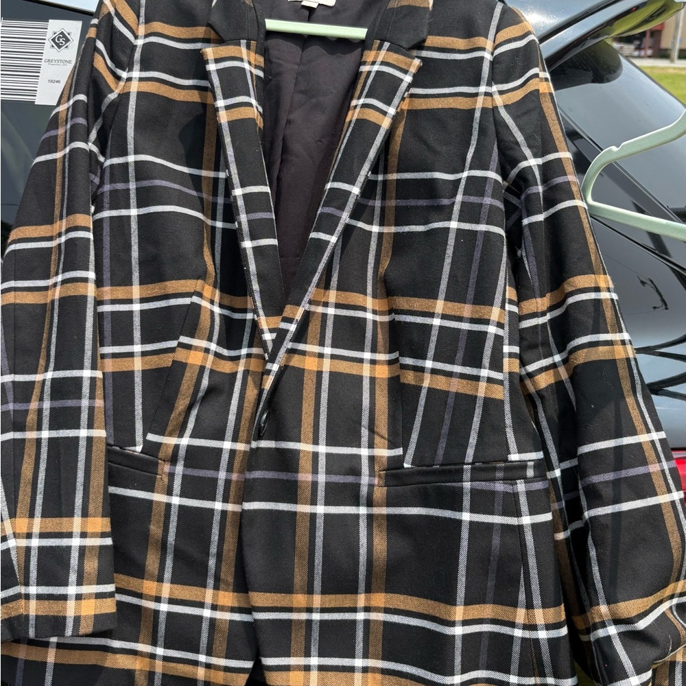 Stylish Plaid Women's Jacket